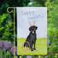 Easter Funny Bunny Black Lab Garden Flag