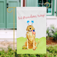Patriotic Golden Retriever Garden Flag