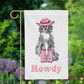 Howdy Cowgirl Cat Garden Flag
