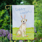 Easter Funny Bunny Black Lab Garden Flag