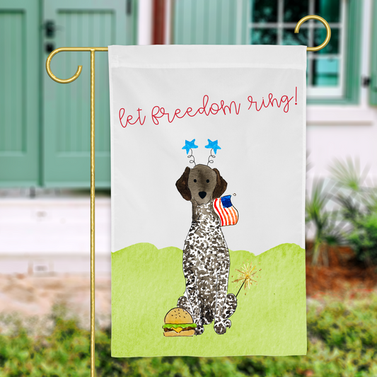 german shorthaired pointer gift, fourth of july garden flag