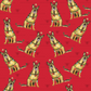 Festive Christmas German Shepherd Gift Wrap - Red