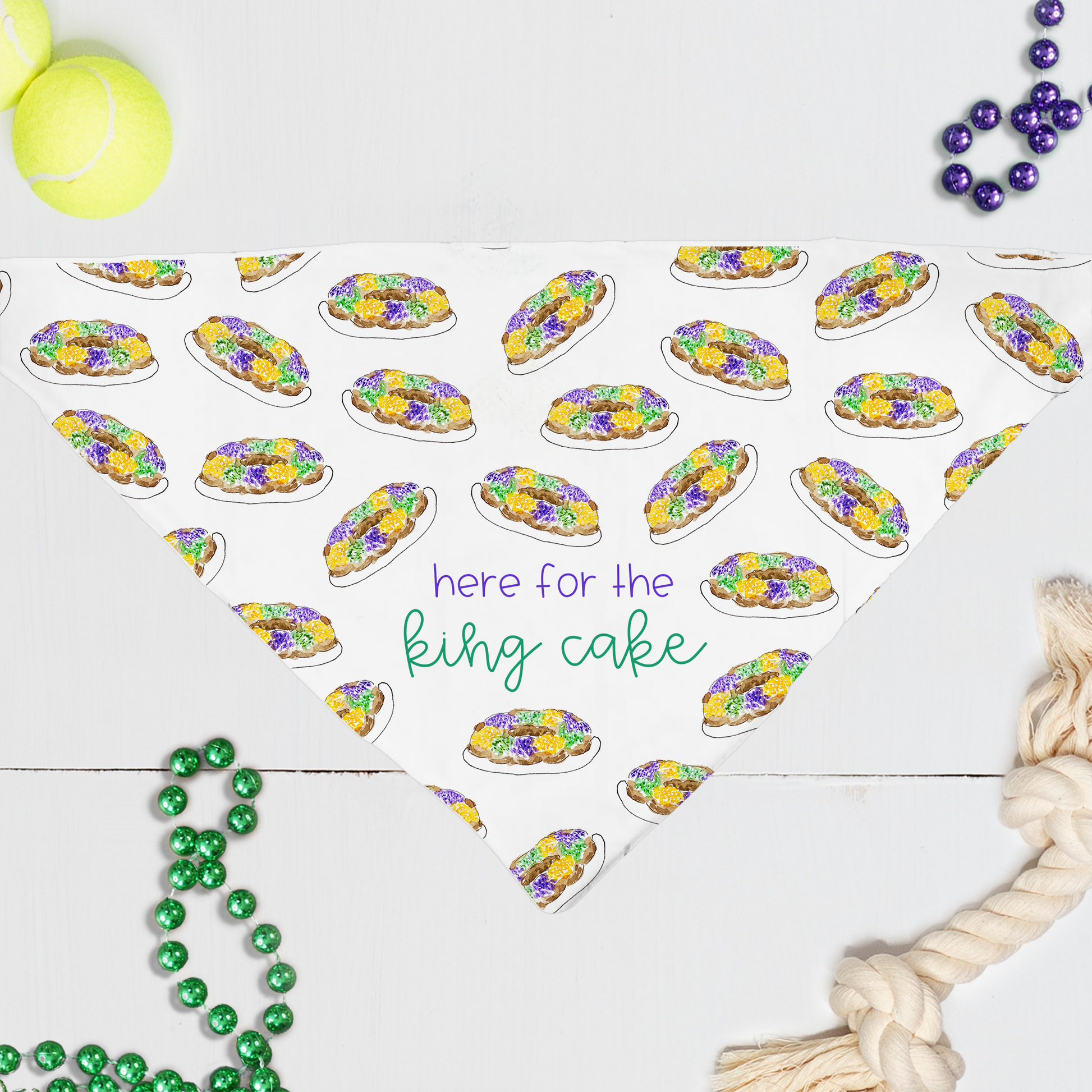 mardi gras dog bandana King cake mardi gras pet outfit
