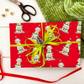 Festive Christmas Cream Doodle Gift Wrap - Red