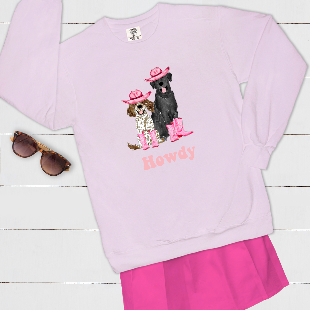 Howdy Cowgirl Mix and Match Pet Sweatshirt