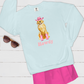 Howdy Cowgirl Golden Retriever Comfort Color Crewneck Sweatshirt