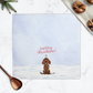 Festive Christmas Brown Spaniel Hostess Towel