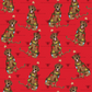Festive Christmas Chocolate Lab Gift Wrap - Red
