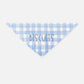 Personalized Blue Gingham Dog Bandana
