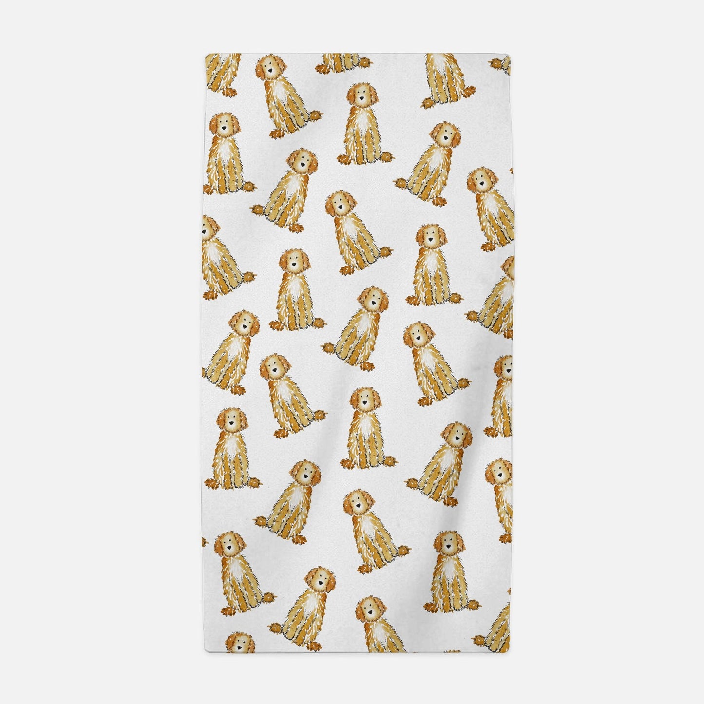 Apricot and Cream Doodle Beach Towel