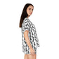 Black Doodle Short Pajama Set