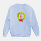 Monogram Christmas Wreath Adult Sweatshirt