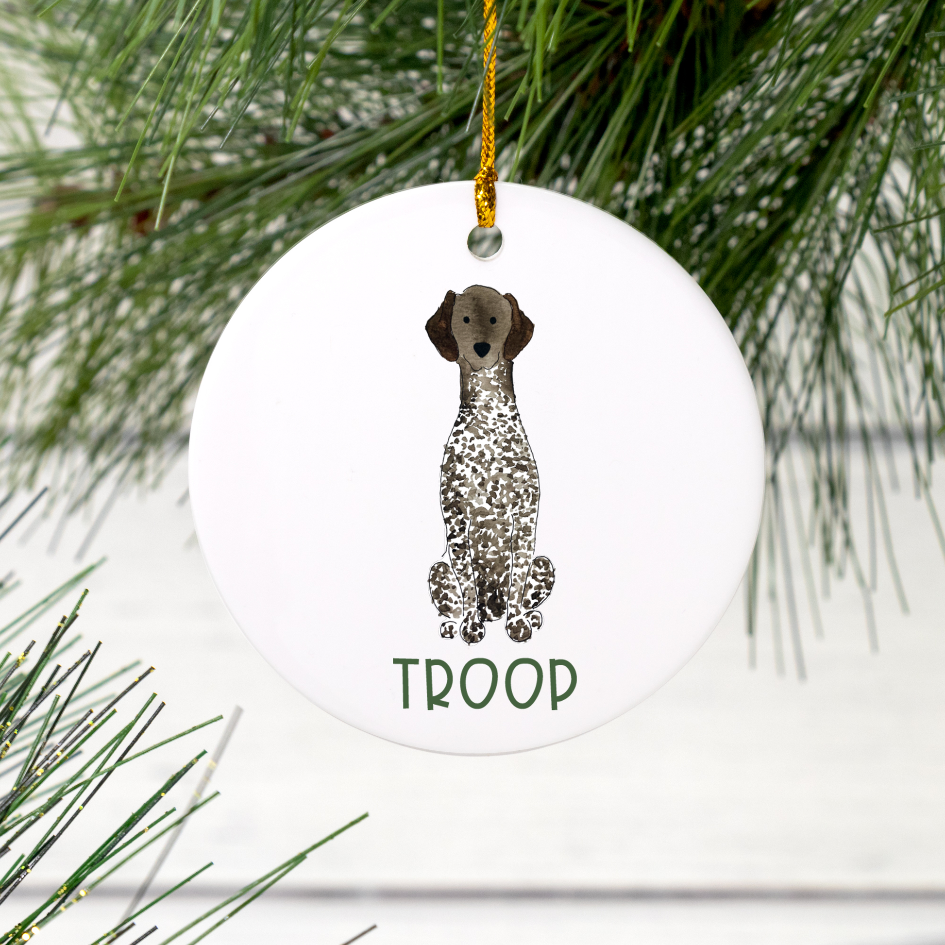 Personalized German Shorthaired Pointer Ornament The Crafted Bee Co
