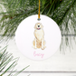 Personalized Golden Retriever Ceramic Ornament