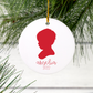 Personalized Silhouette Ceramic Ornament for Children & Pets