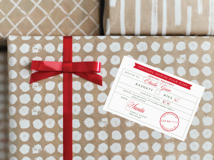 Custom Santa's Special Delivery Sticker or Card