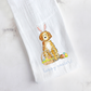 Easter Funny Bunny Doodle Tea Towel
