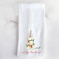 Festive Christmas Golden Retriever Tea Towel