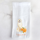Fall Pumpkin Golden Retriever Tea Towel