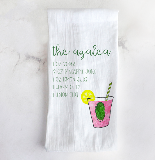 The Azaela Cocktail Recipe Tea Towel