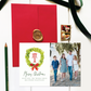 Wreath Monogram Christmas Photo Card