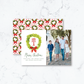 Wreath Monogram Christmas Photo Card