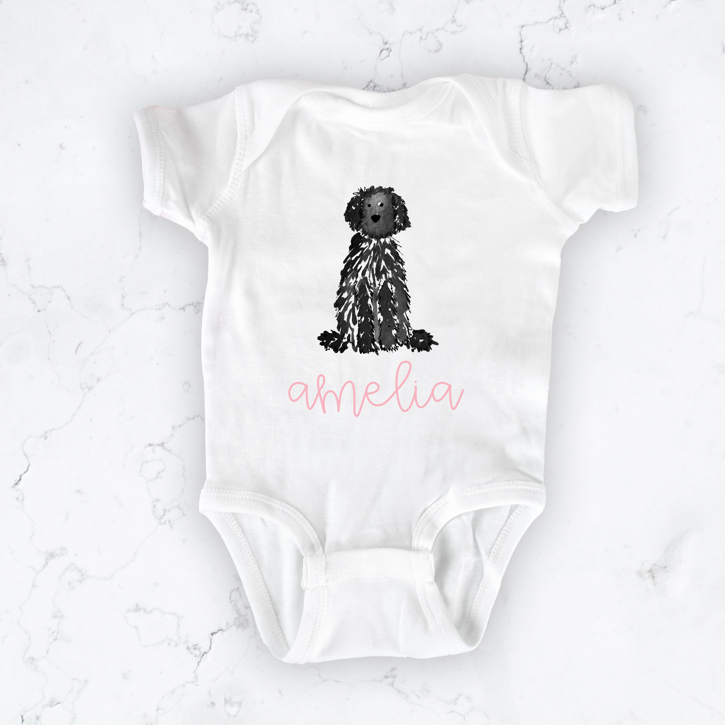Personalized Goldendoodle Baby One Piece