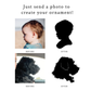 Personalized Silhouette Ceramic Ornament for Children & Pets