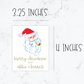 Personalized Watercolor Santa Sticker Gift Tags