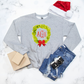 Monogram Christmas Wreath Adult Sweatshirt