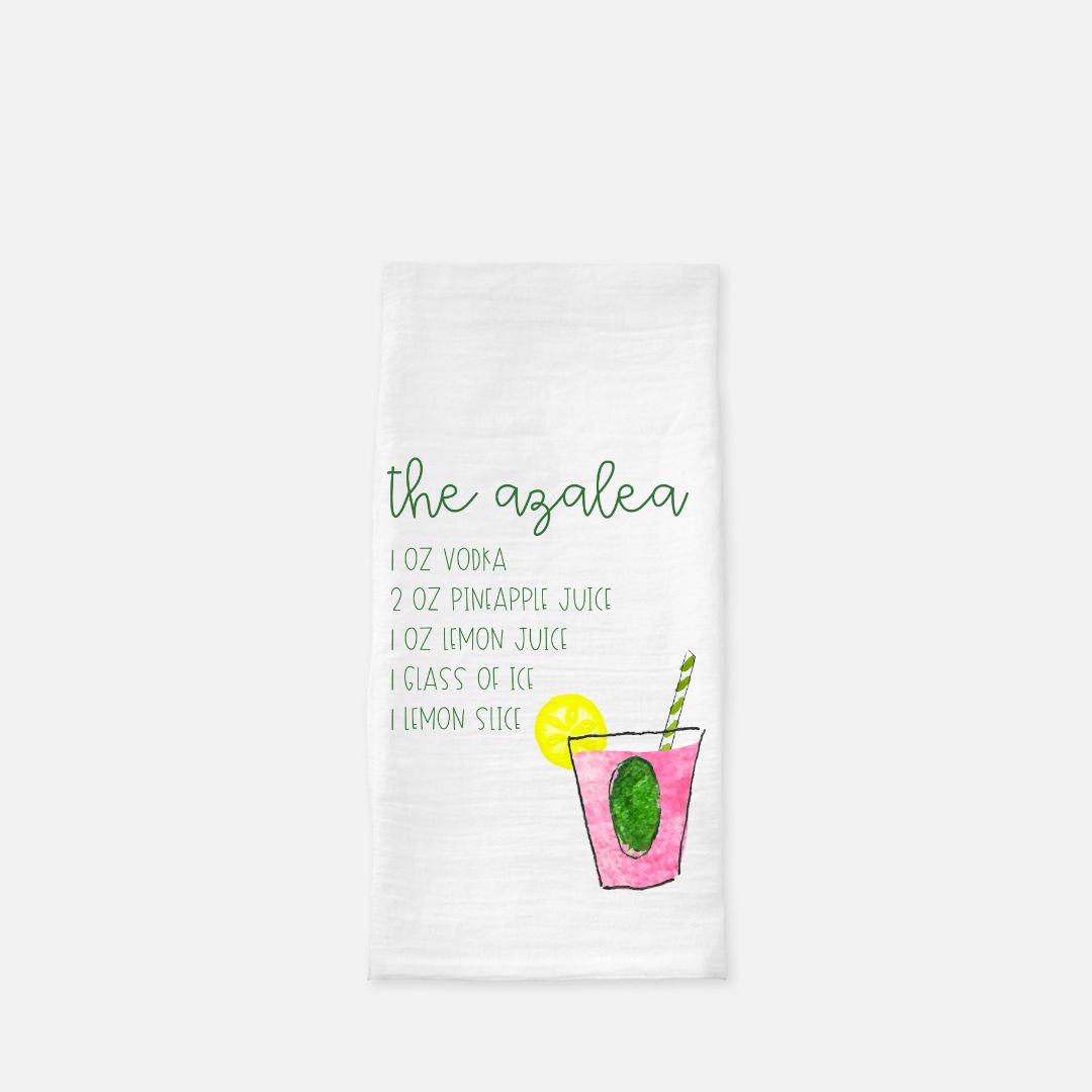 The Azaela Cocktail Recipe Tea Towel