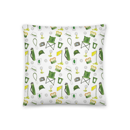 Golf Patron Pattern Throw Pillow