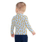 Apricot Doodle Kids Swim Rash Guard - Blue