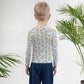 Apricot Doodle Kids Swim Rash Guard - Blue