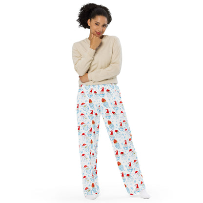 Saint Nick Wide-Leg Pajama Pants