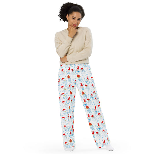 Saint Nick Wide-Leg Pajama Pants