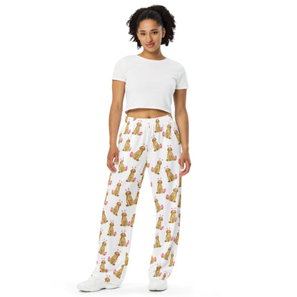 Lovey Dovey Apricot and Cream Doodle Pajama Pants