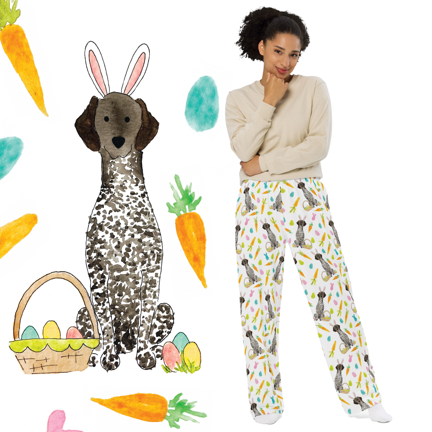 GSP Funny Bunny Easter Pajama Pants