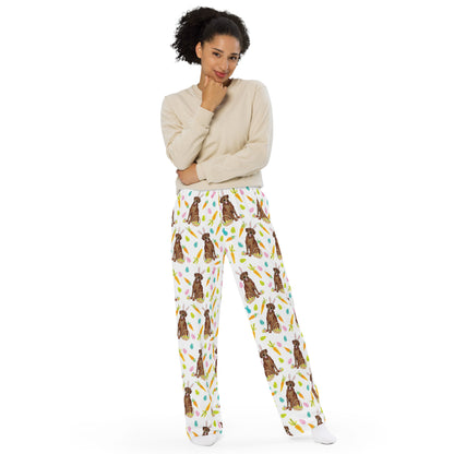 Chocolate Lab Funny Bunny Easter Pajama Pants