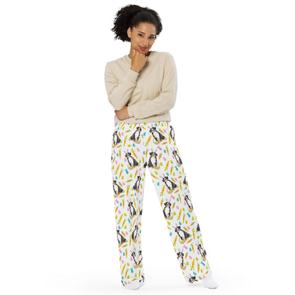 Bernese Mountain Dog Funny Bunny Easter Pajama Pants