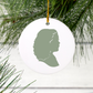 Personalized Silhouette Ceramic Ornament for Children & Pets