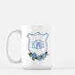 Personalized Monogram Watercolor Hydrangea Mug