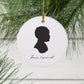 Personalized Silhouette Ceramic Ornament for Children & Pets