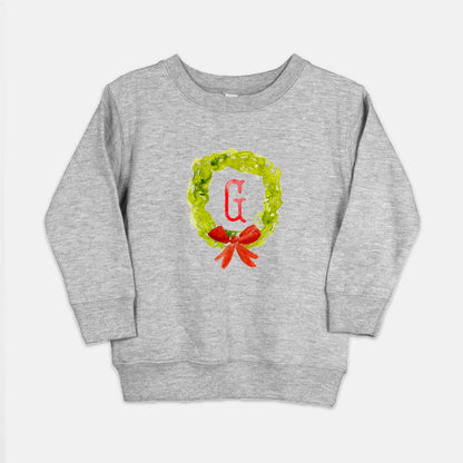 Monogram Wreath Toddler Sweatshirt