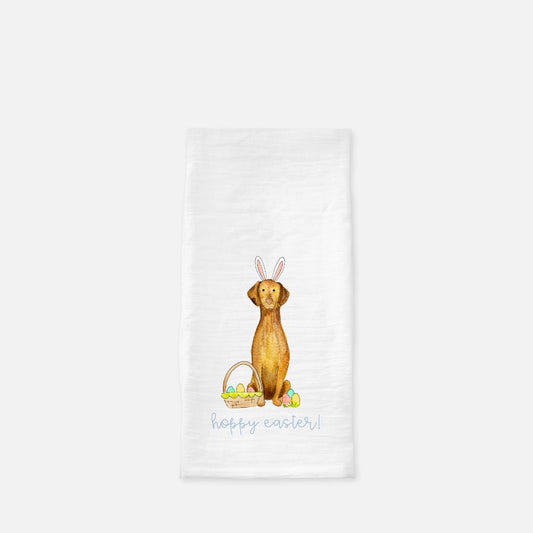 Vizsla Pointer Funny Bunny Tea Towel