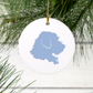 Personalized Silhouette Ceramic Ornament for Children & Pets
