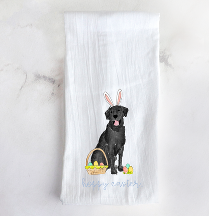 Funny Bunny Easter Lab Tea Towel
