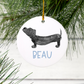 Personalized Dachshund Ceramic Ornament