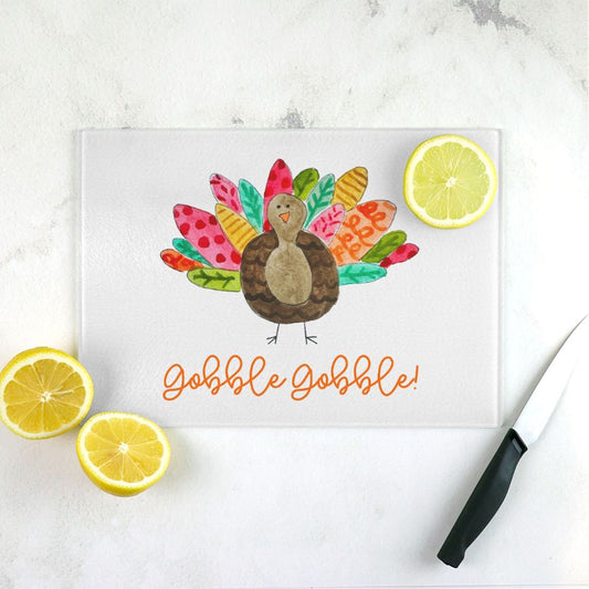 Fall Turkey Small Cutting Board (11.5" x 8")