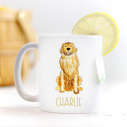 Personalized Golden Retriever Name Mug